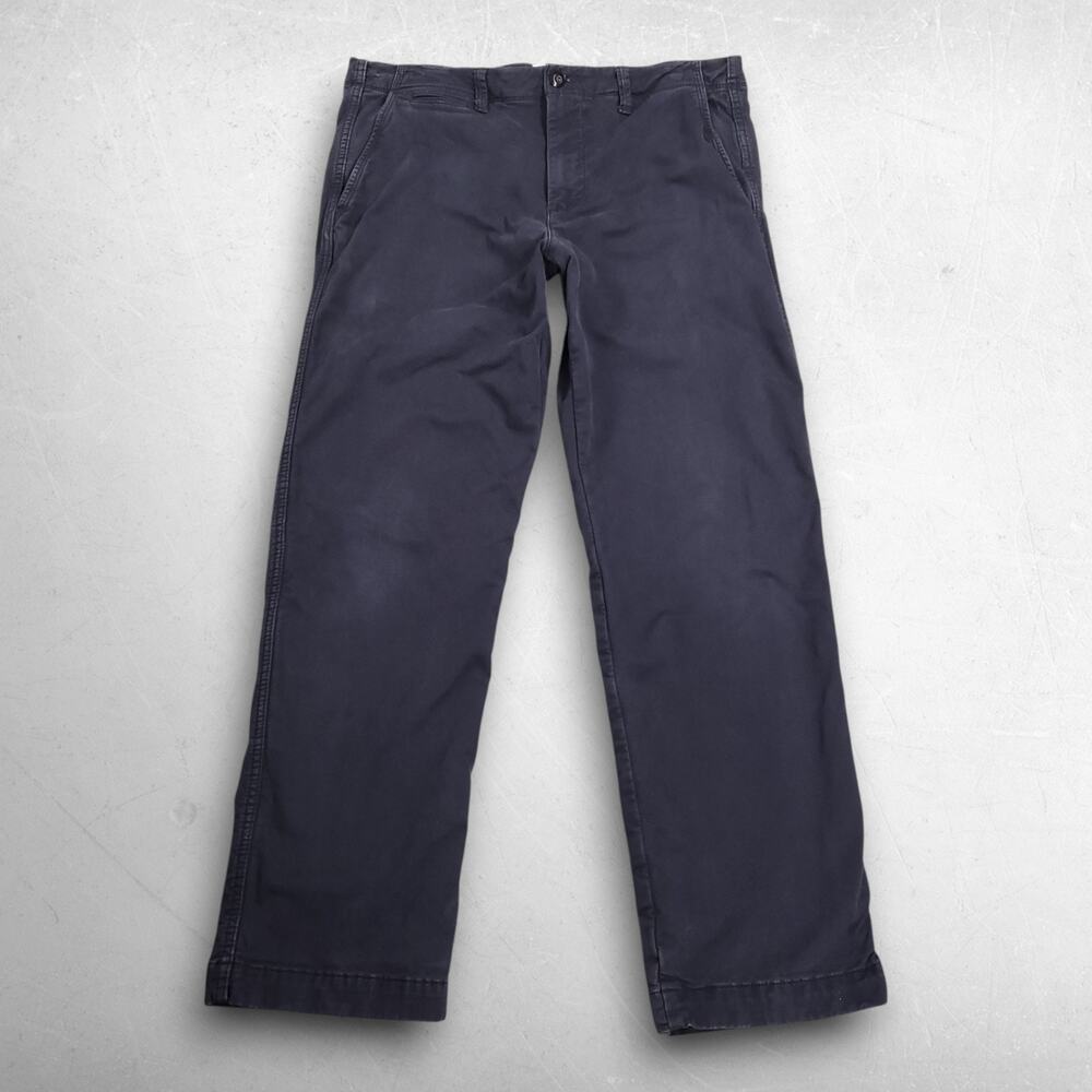Gap Flannel Lined Chino Pants Men 34x30‎ Gray Stretch Straight Leg Workwear Cozy